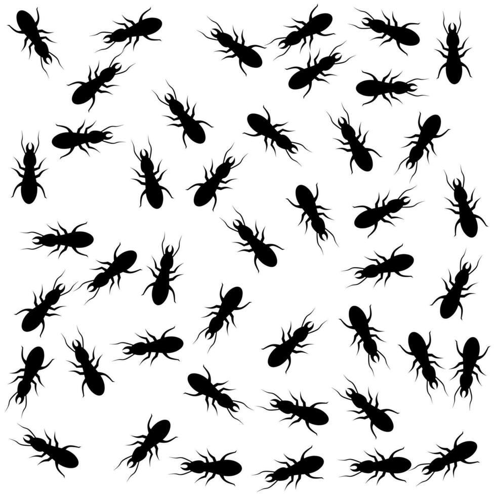 termit koloni vektor illustration. på en vit bakgrund. vedätande termiter.