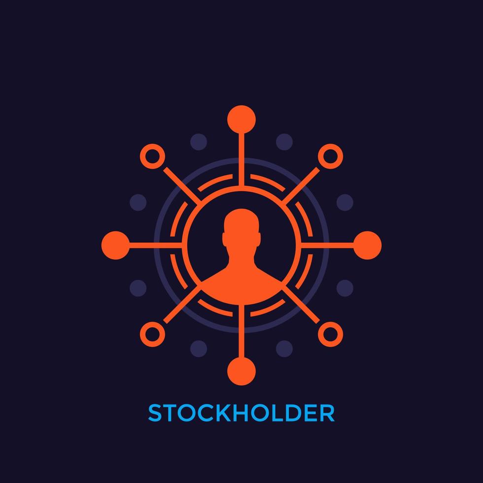 Aktionär, Investor-Symbol, Vektor