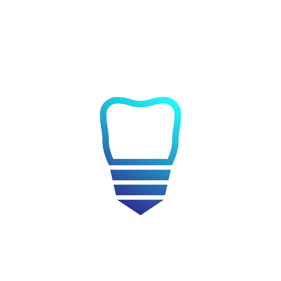 Zahn, Zahnimplantatvektor vektor
