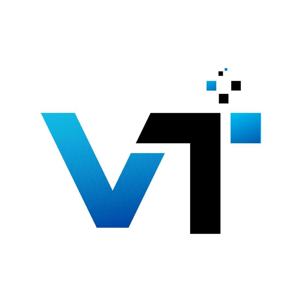 vt Logo Technik Monogramm Design Illustration vektor