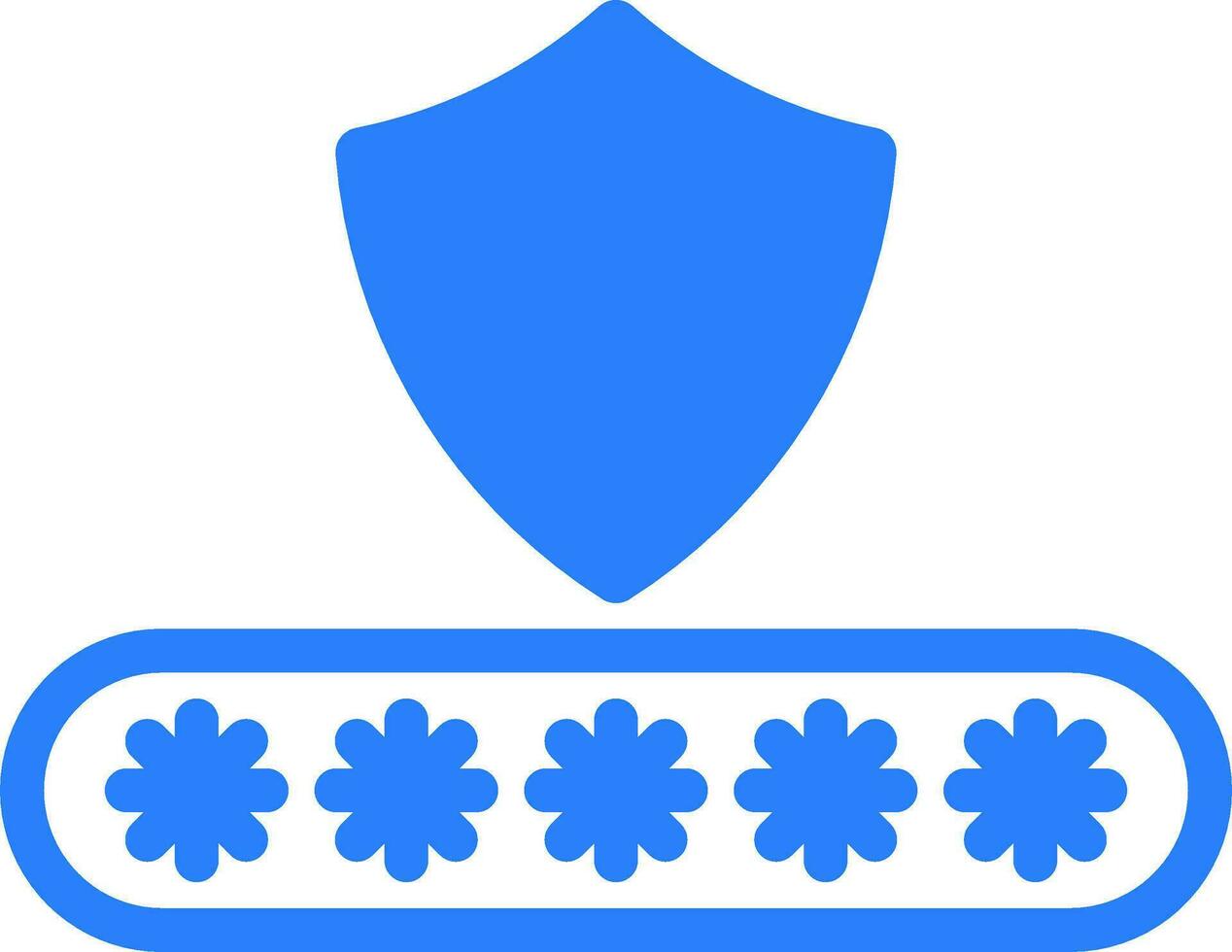 Passwort mit Schild Symbol, Passwort Sicherheit Schutz Symbol Vektor