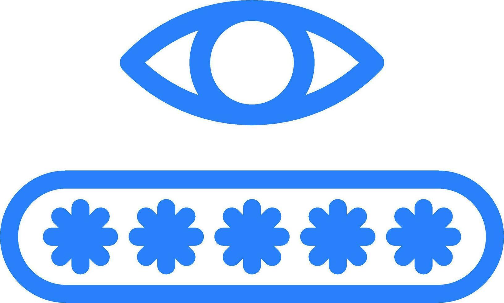 Aussicht Passwort Taste, Auge auf Passwort Symbol Vektor Design