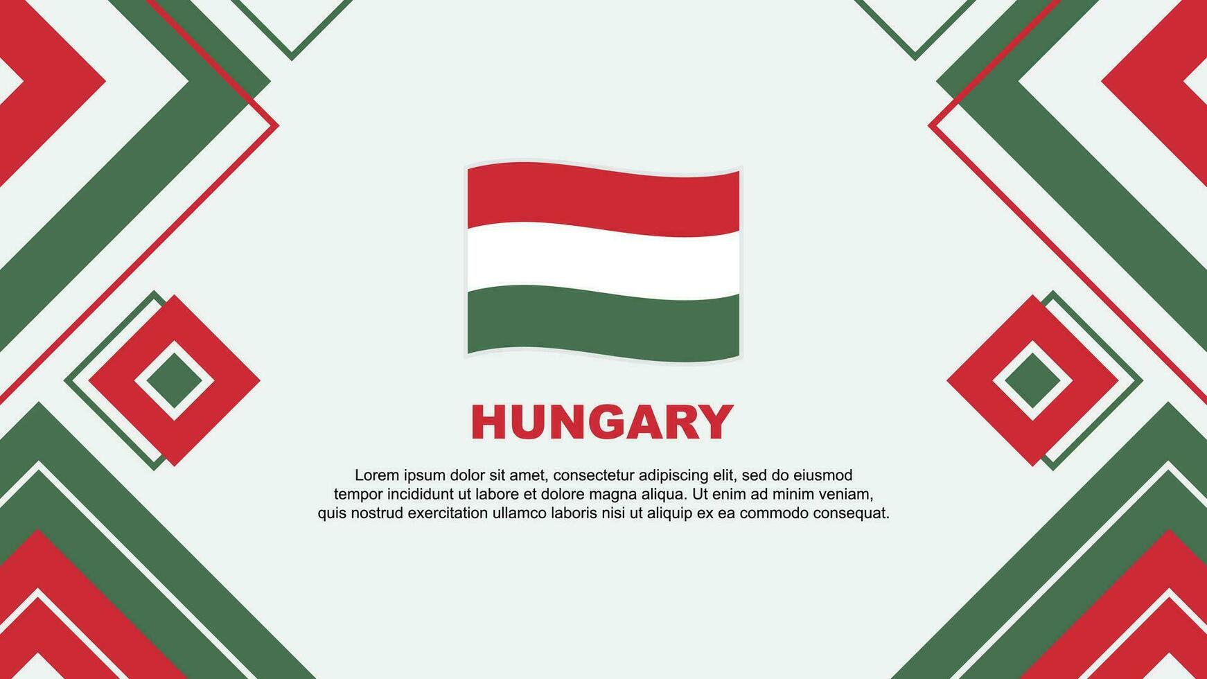 Ungarn Flagge abstrakt Hintergrund Design Vorlage. Ungarn Unabhängigkeit Tag Banner Hintergrund Vektor Illustration. Ungarn Hintergrund