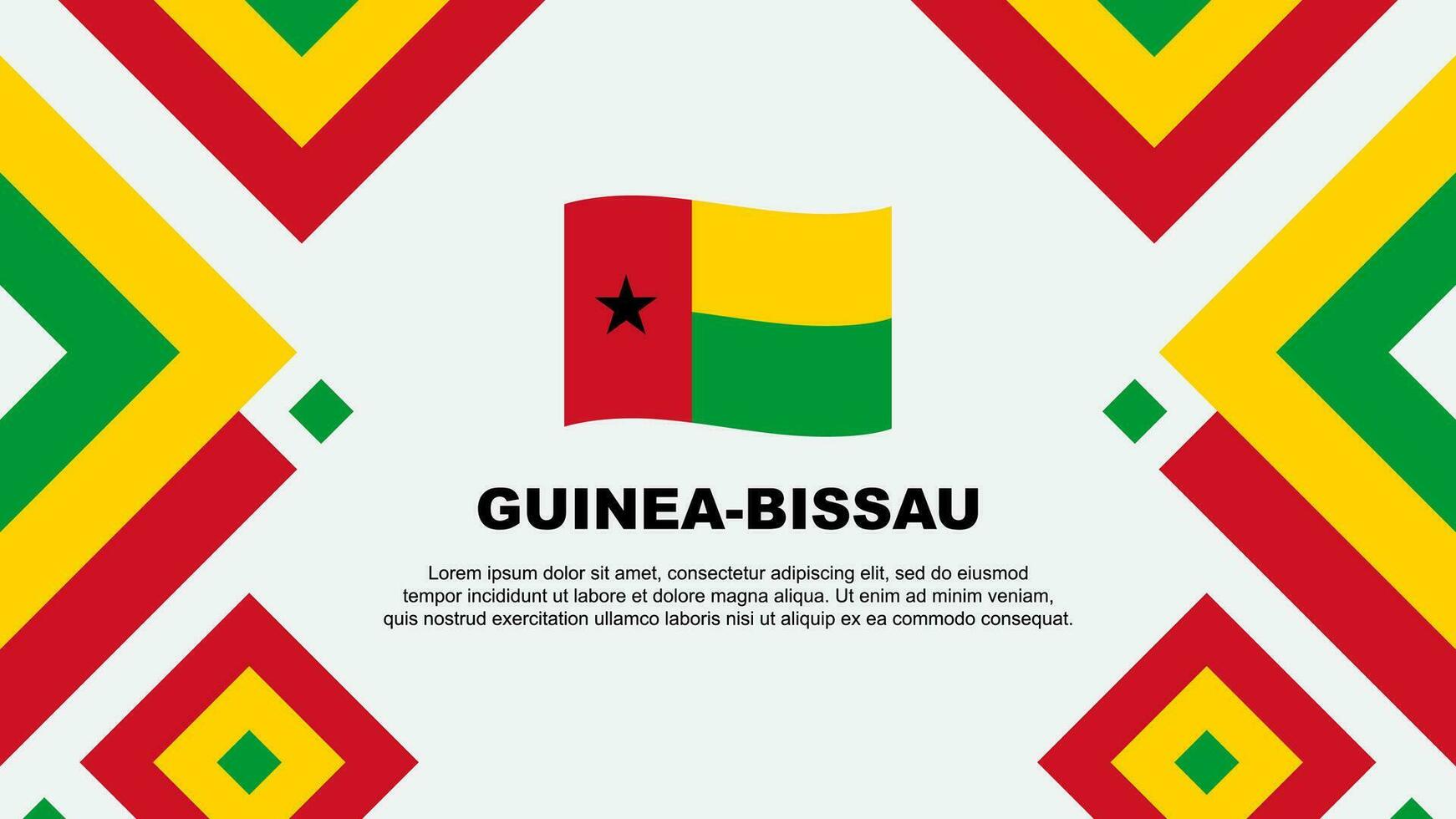 guinea-bissau flagga abstrakt bakgrund design mall. guinea-bissau oberoende dag baner tapet vektor illustration. guinea-bissau mall