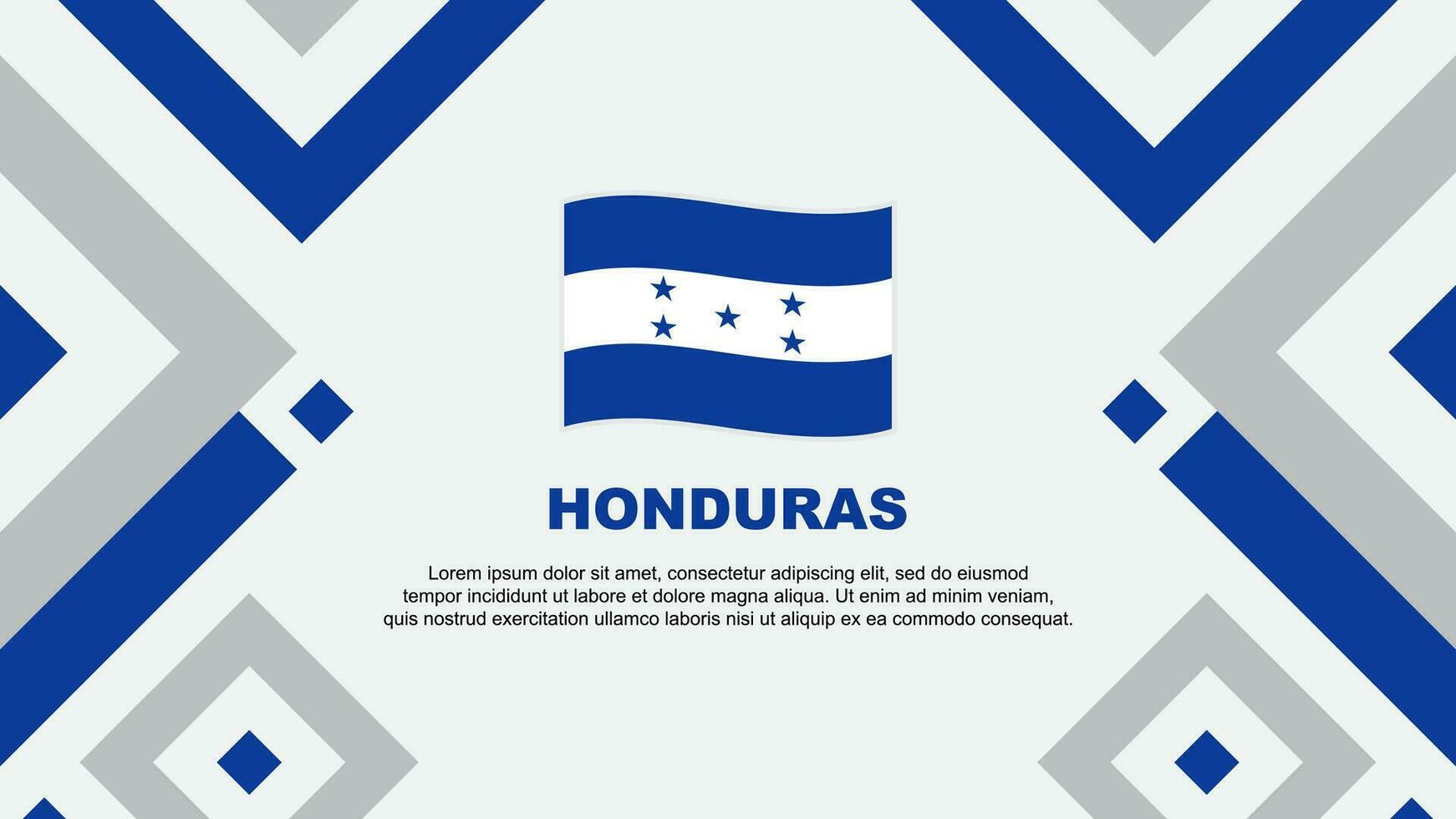 Honduras Flagge abstrakt Hintergrund Design Vorlage. Honduras Unabhängigkeit Tag Banner Hintergrund Vektor Illustration. Vorlage