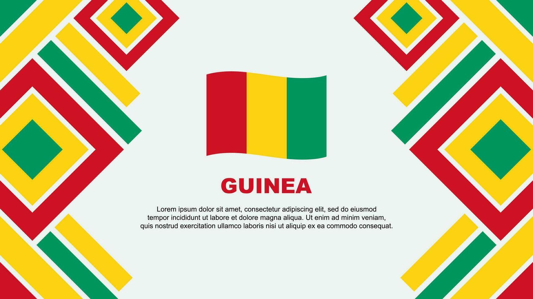 Guinea Flagge abstrakt Hintergrund Design Vorlage. Guinea Unabhängigkeit Tag Banner Hintergrund Vektor Illustration. Guinea
