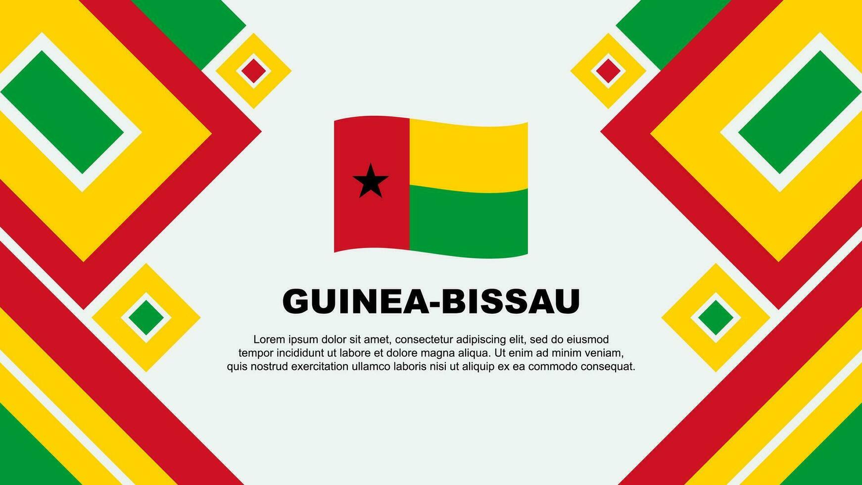 guinea-bissau flagga abstrakt bakgrund design mall. guinea-bissau oberoende dag baner tapet vektor illustration. guinea-bissau tecknad serie