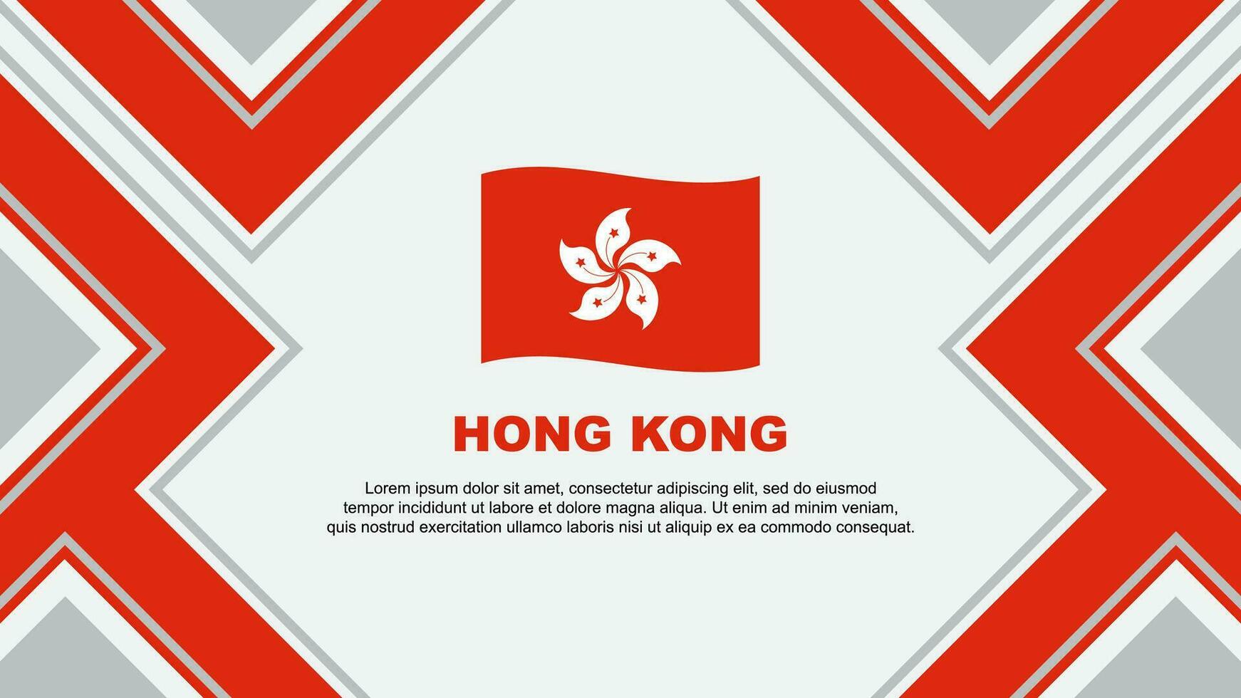 Hong kong Flagge abstrakt Hintergrund Design Vorlage. Hong kong Unabhängigkeit Tag Banner Hintergrund Vektor Illustration. Hong kong Vektor