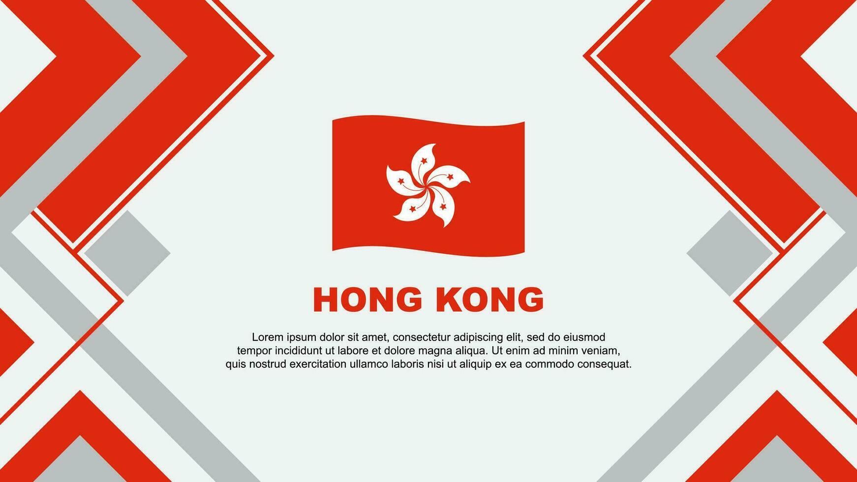 Hong kong Flagge abstrakt Hintergrund Design Vorlage. Hong kong Unabhängigkeit Tag Banner Hintergrund Vektor Illustration. Hong kong Banner