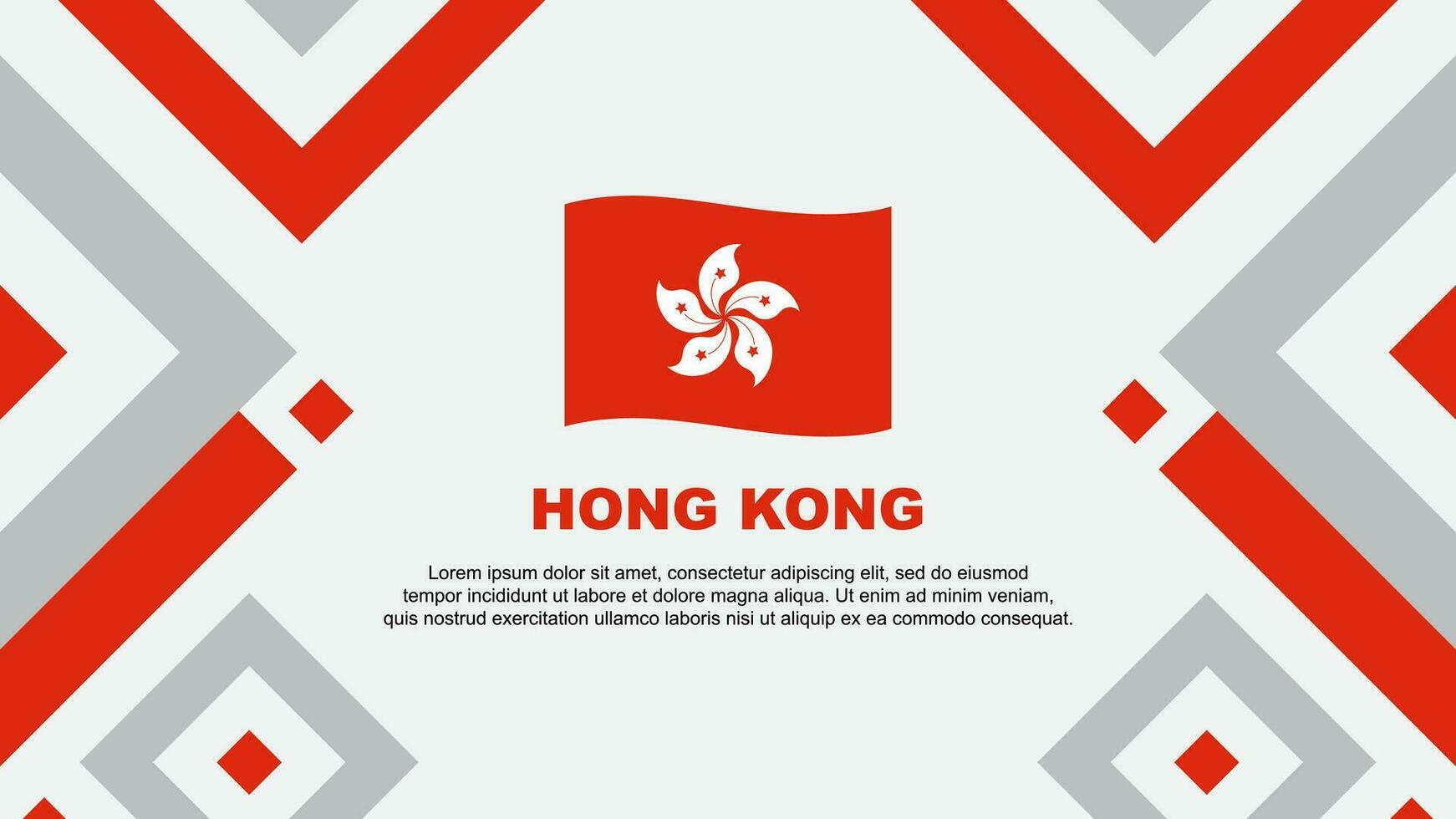 hong kong flagga abstrakt bakgrund design mall. hong kong oberoende dag baner tapet vektor illustration. hong kong mall