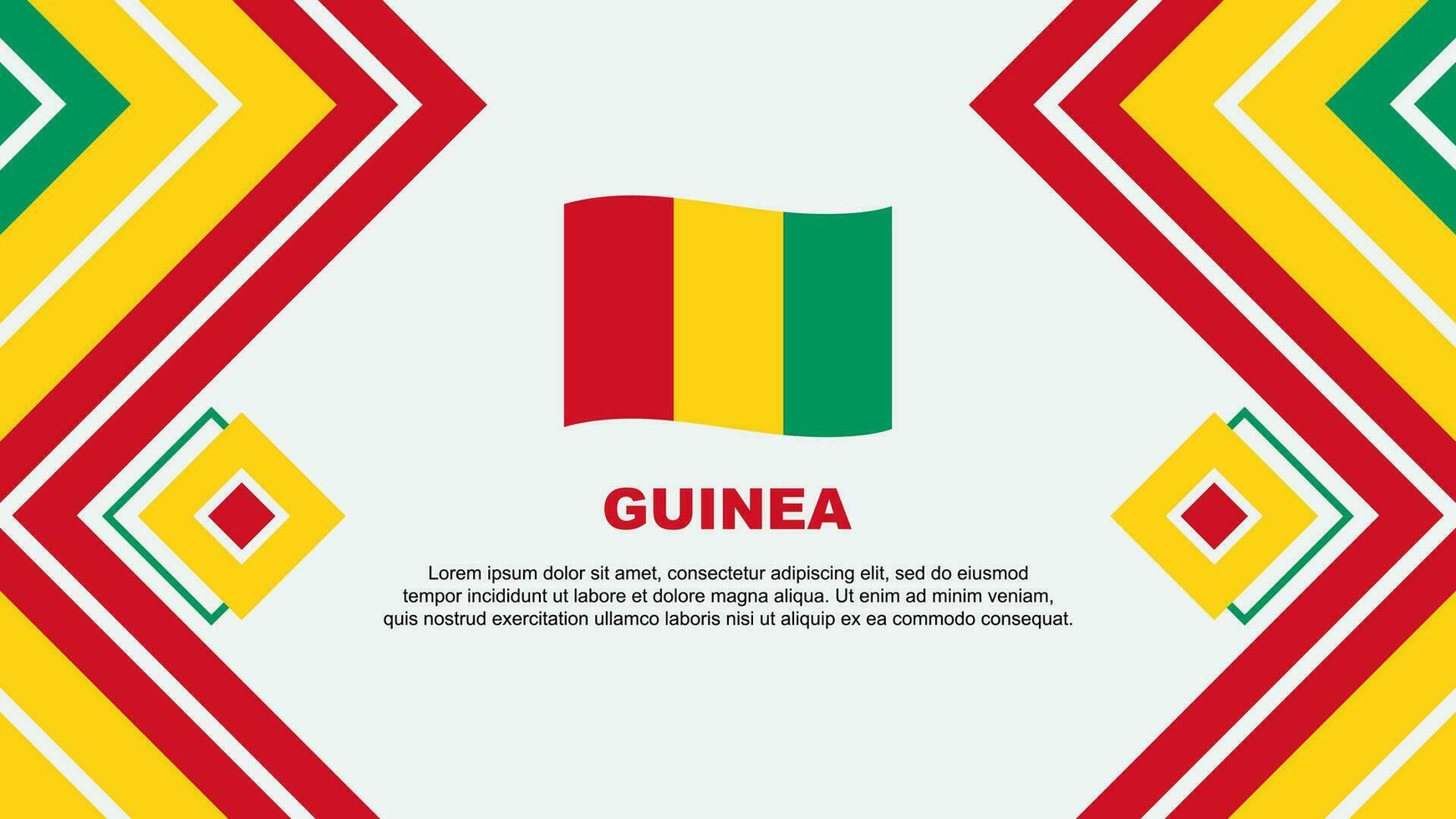 Guinea Flagge abstrakt Hintergrund Design Vorlage. Guinea Unabhängigkeit Tag Banner Hintergrund Vektor Illustration. Guinea Design