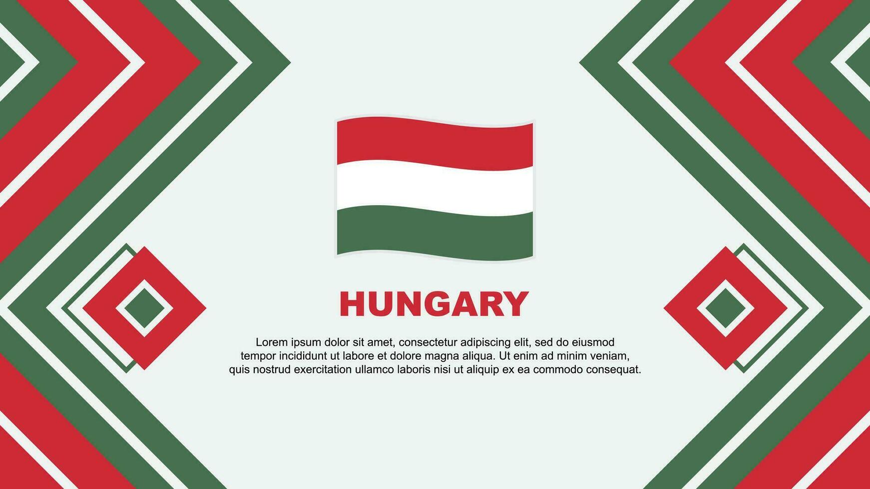 Ungarn Flagge abstrakt Hintergrund Design Vorlage. Ungarn Unabhängigkeit Tag Banner Hintergrund Vektor Illustration. Ungarn Design