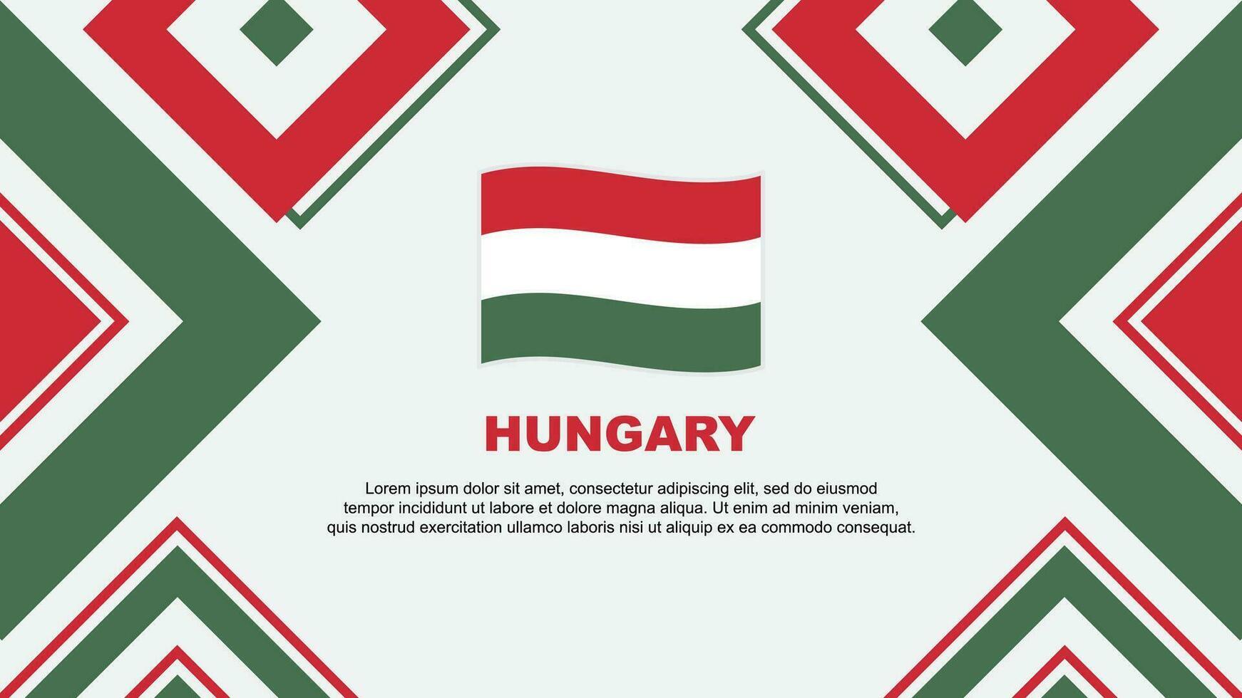 Ungarn Flagge abstrakt Hintergrund Design Vorlage. Ungarn Unabhängigkeit Tag Banner Hintergrund Vektor Illustration. Ungarn Unabhängigkeit Tag