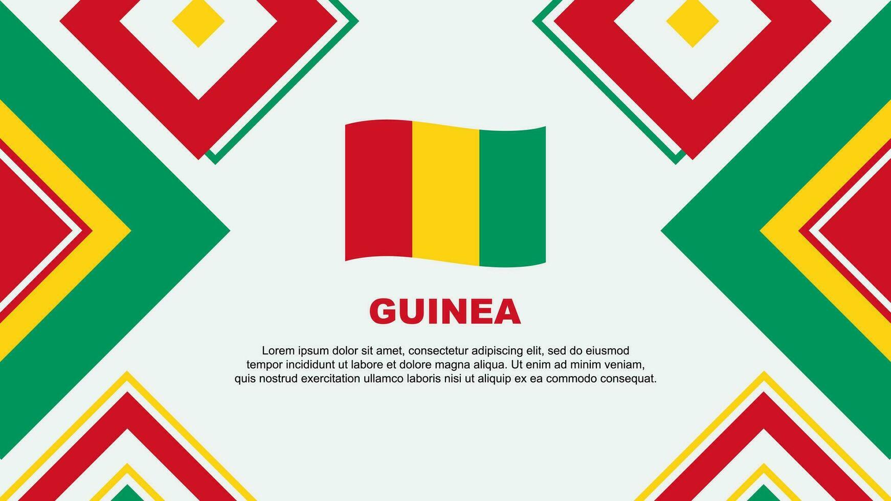 Guinea Flagge abstrakt Hintergrund Design Vorlage. Guinea Unabhängigkeit Tag Banner Hintergrund Vektor Illustration. Guinea Unabhängigkeit Tag