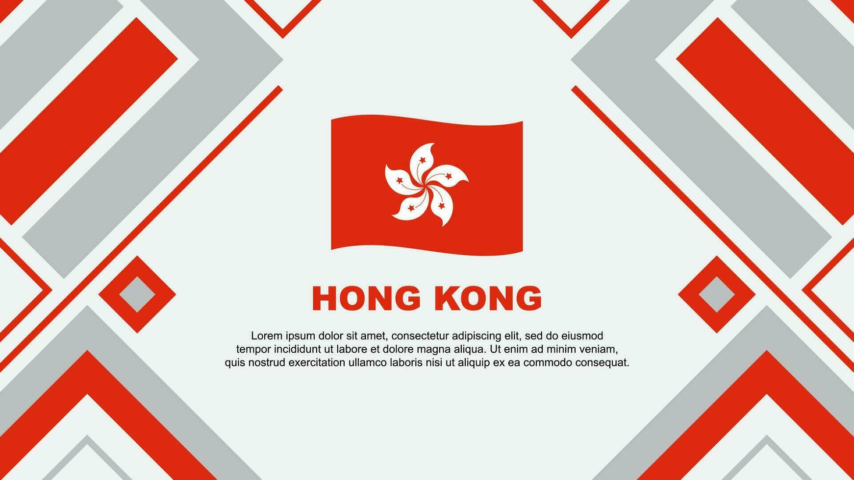 Hong kong Flagge abstrakt Hintergrund Design Vorlage. Hong kong Unabhängigkeit Tag Banner Hintergrund Vektor Illustration. Hong kong Flagge