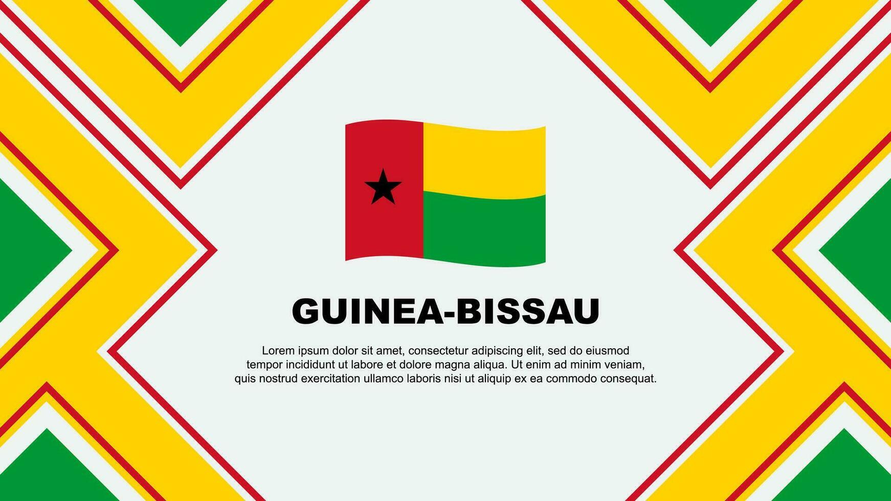 Guinea-Bissau Flagge abstrakt Hintergrund Design Vorlage. Guinea-Bissau Unabhängigkeit Tag Banner Hintergrund Vektor Illustration. Guinea-Bissau Vektor