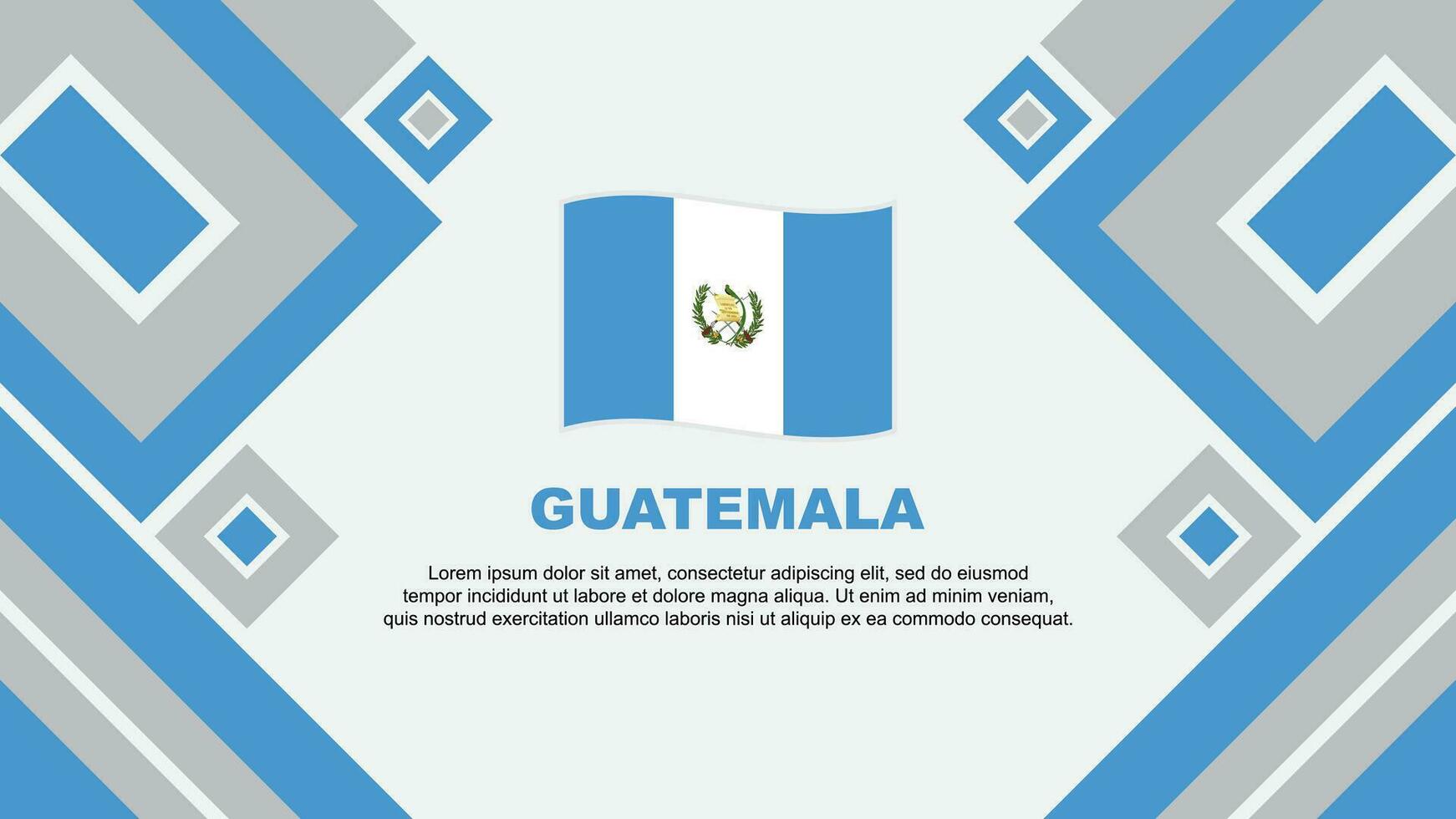 Guatemala Flagge abstrakt Hintergrund Design Vorlage. Guatemala Unabhängigkeit Tag Banner Hintergrund Vektor Illustration. Guatemala Karikatur