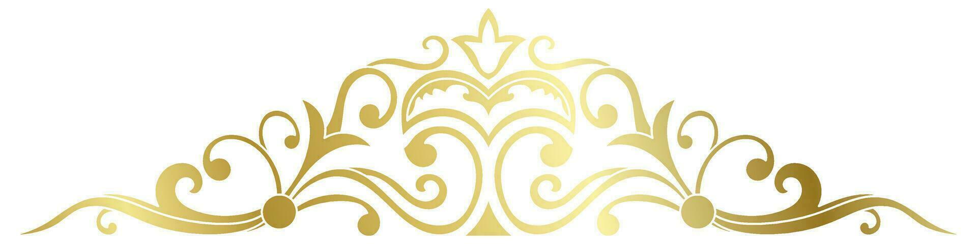 Jahrgang Linien dekorativ Elemente golden Blume Rand Sammlung vektor