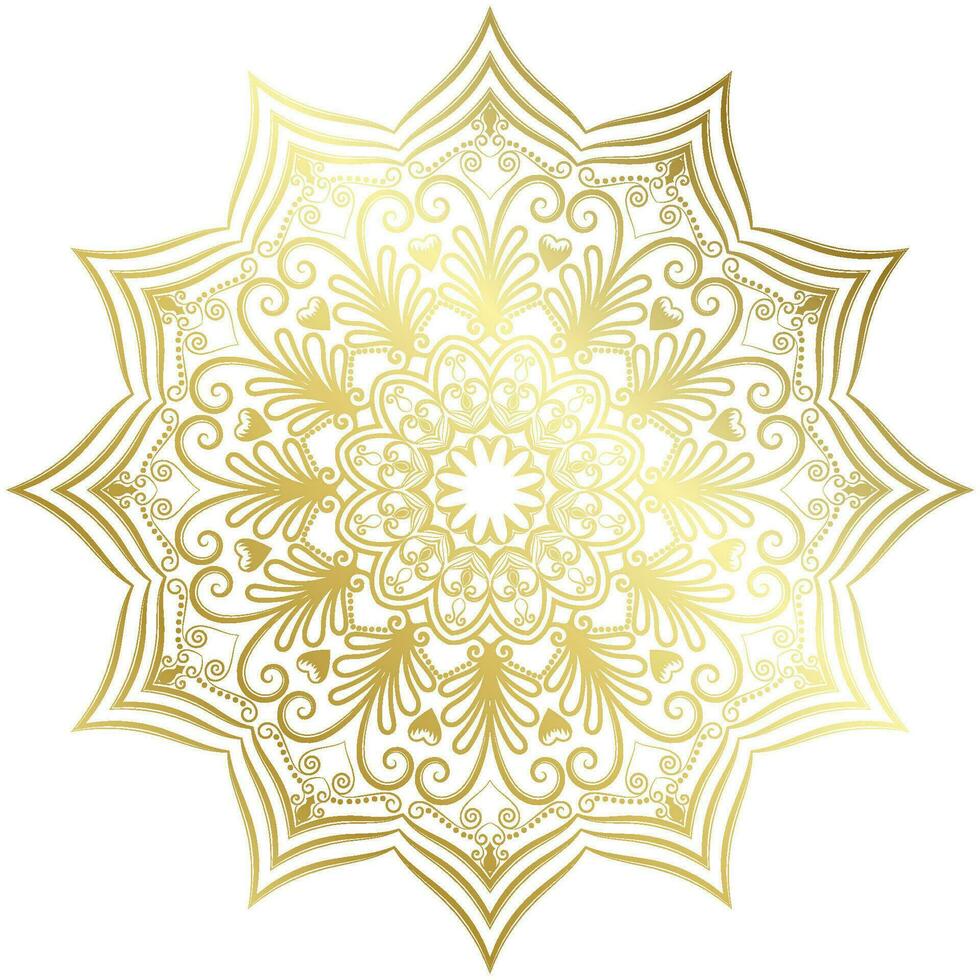 golden Mandala.Mandala de Lujo .Farbe Dorado vektor