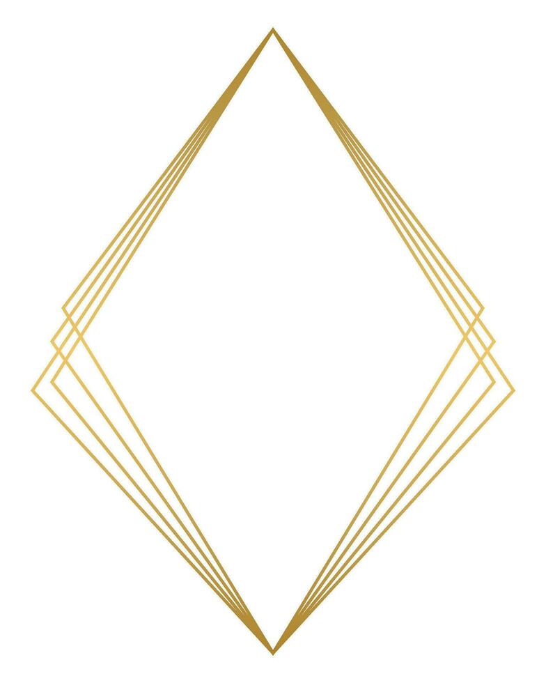 Luxus golden geometrisch gestalten Rahmen Illustration vektor