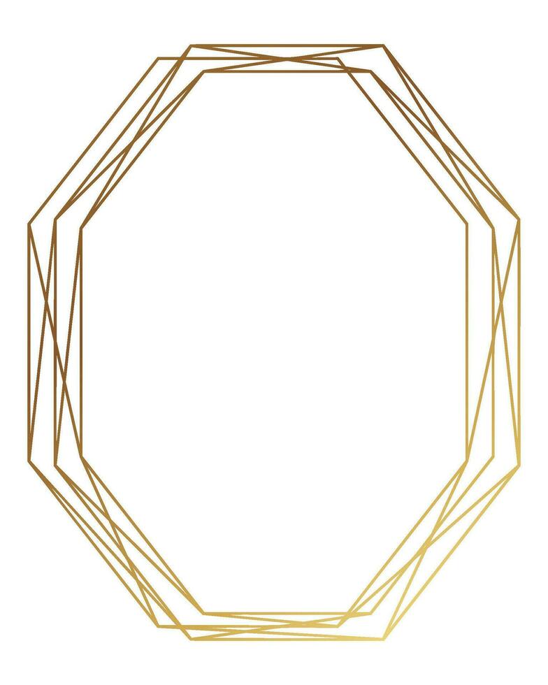 Luxus golden geometrisch gestalten Rahmen Illustration vektor