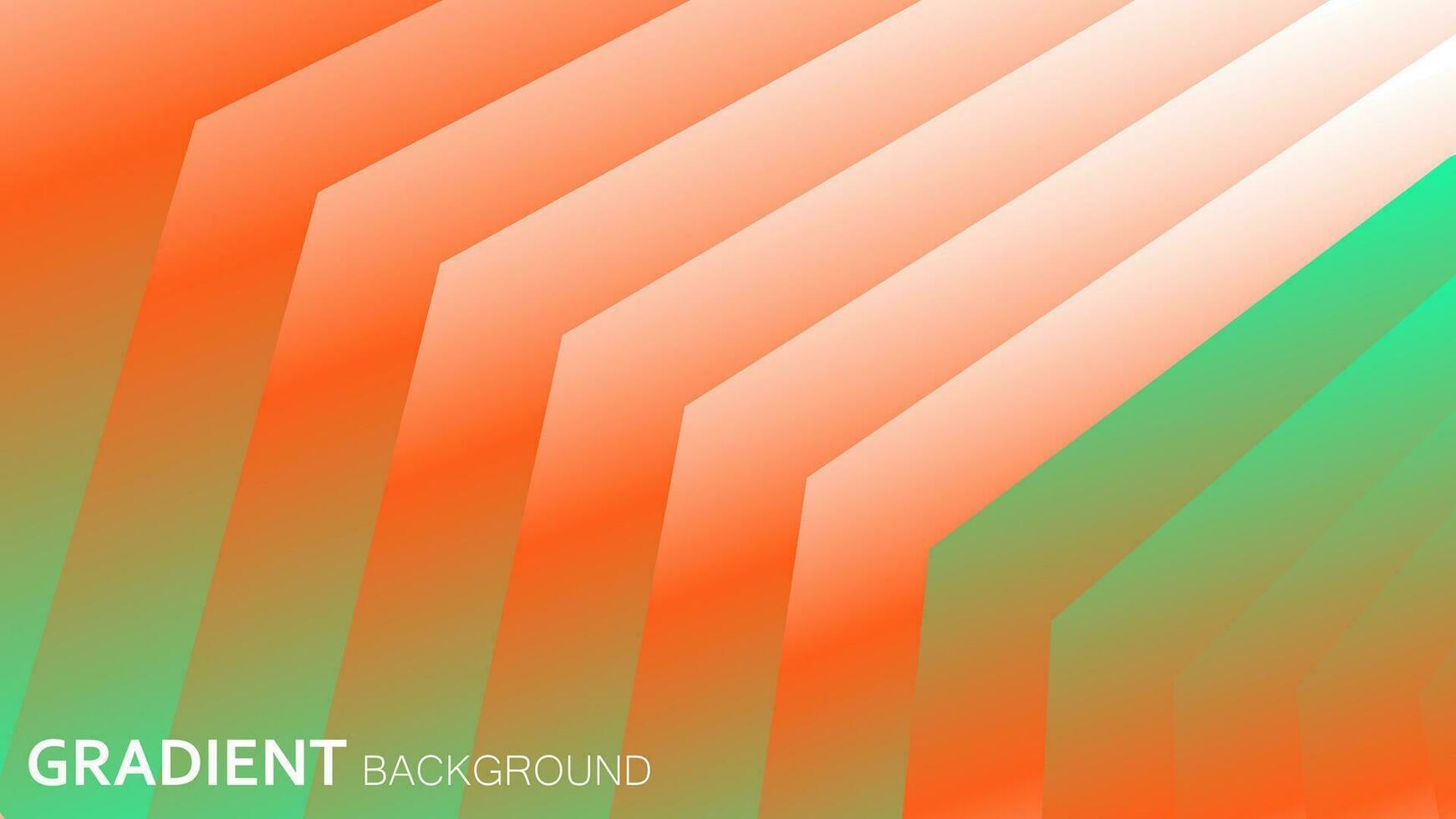 Gradient Hintergrund geometrisch Orange zu Grün Farben Design. Vektor Illustration . Flüssigkeit modisch und dynamisch Element Hintergrund.