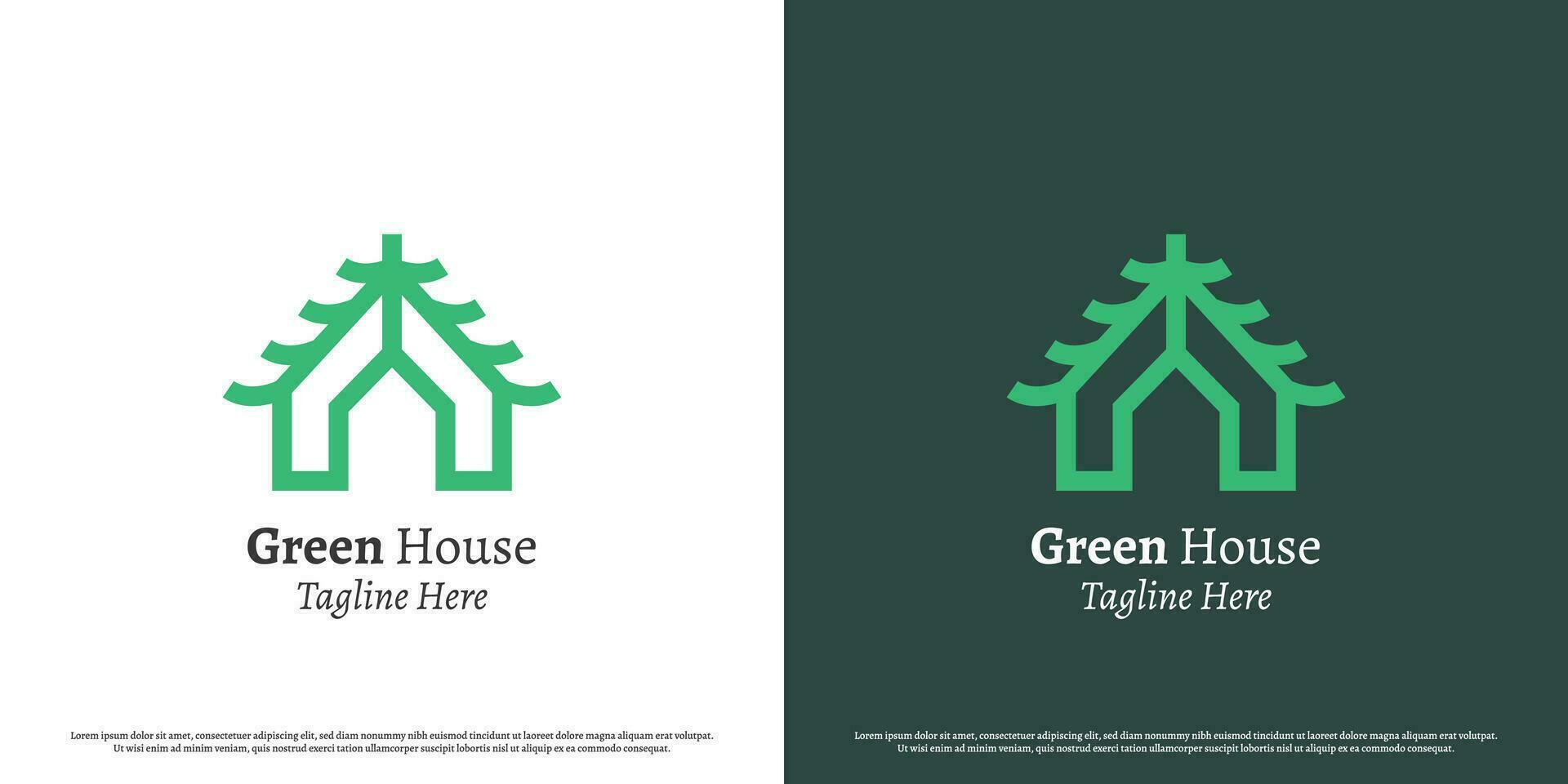 Wald Haus Logo Design Illustration. Silhouette von Unterkunft Gebäude, natürlich Kiefer Baum Hütte, einfach modern natürlich Dorf Villa einfach. vektor