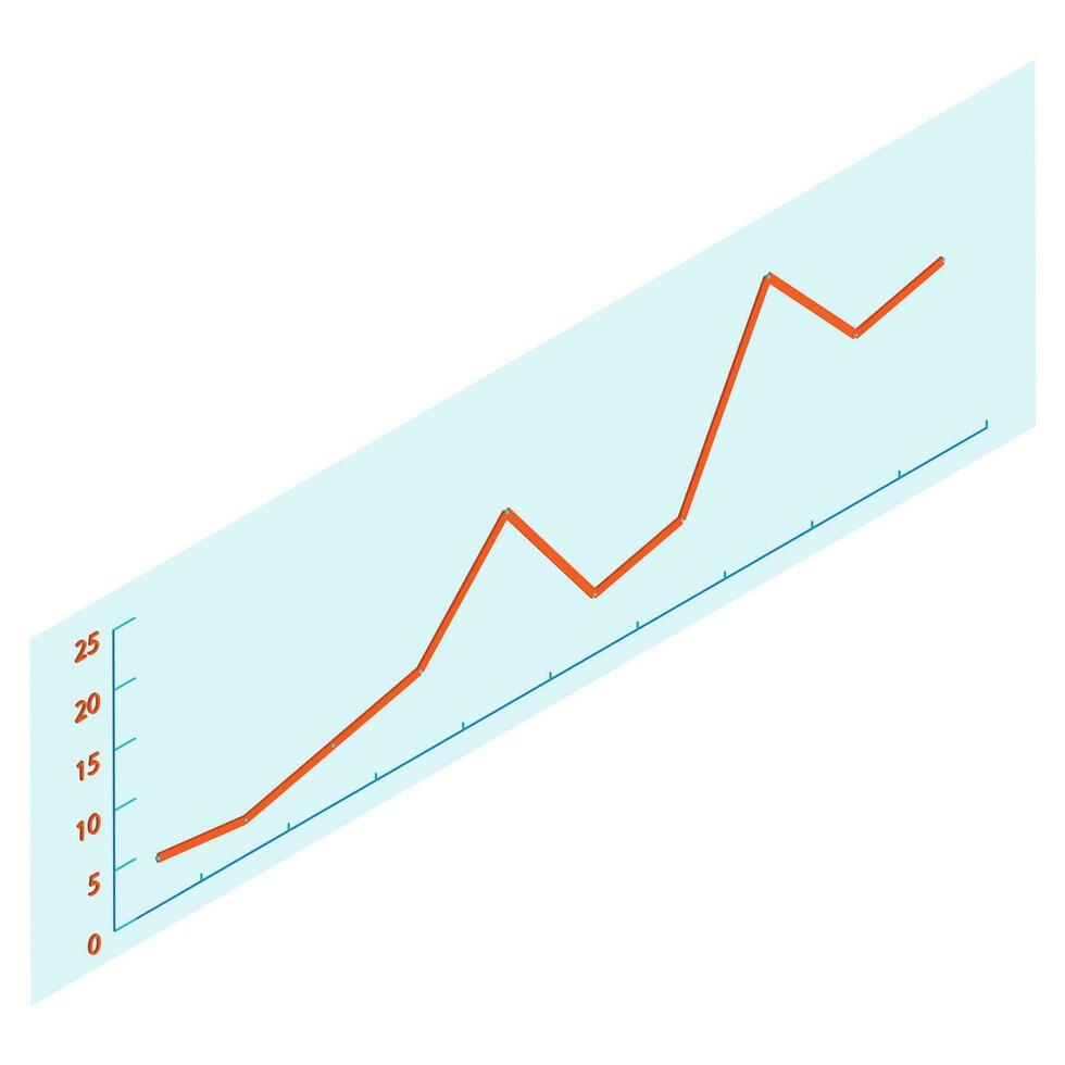 isometrisch Linie Graph vektor