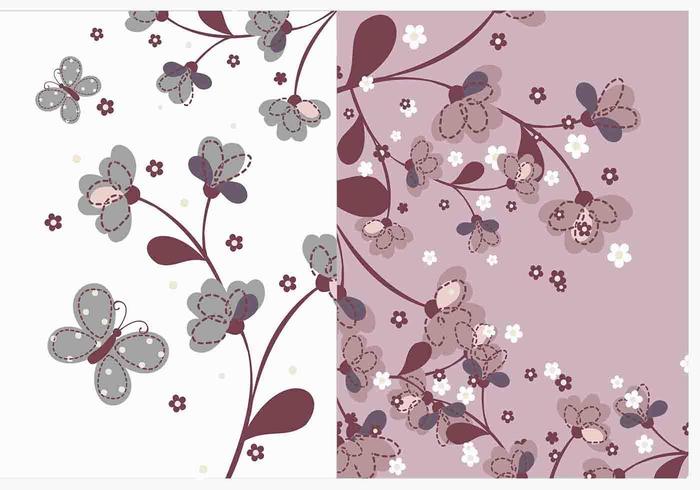 Natürliche Blume Wallpaper Vector Pack