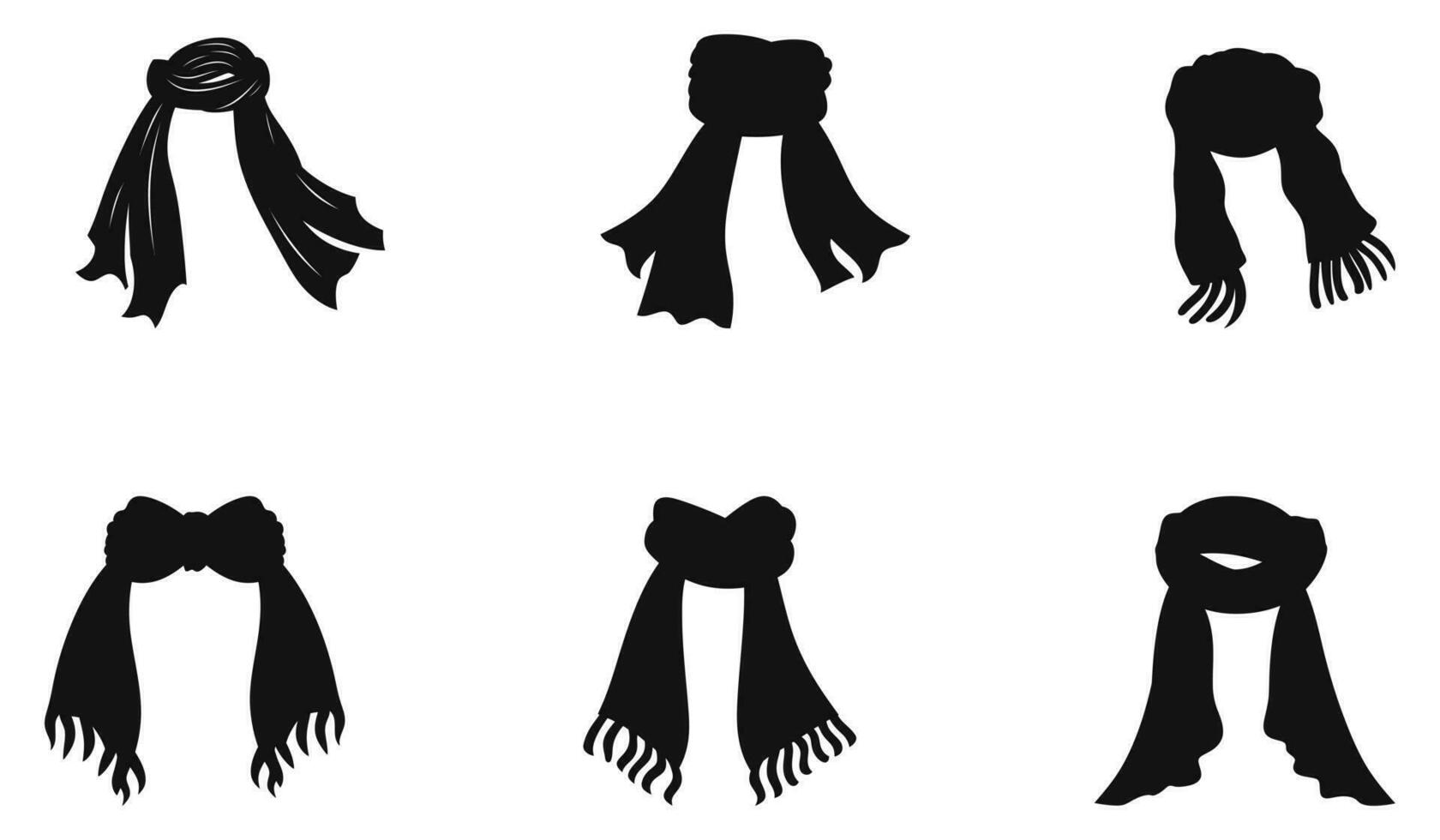 modern scarf konturer samling vektor