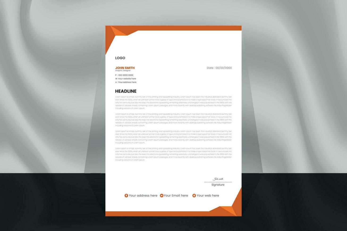 Corporate Business Letter Head Design-Vorlage vektor