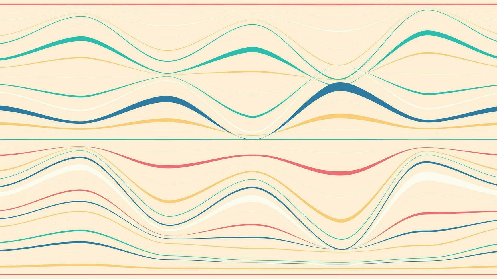 abstarct chaotisch verzerren wellig Linie Hintergrund im einfach und kreativ Stil. vektor