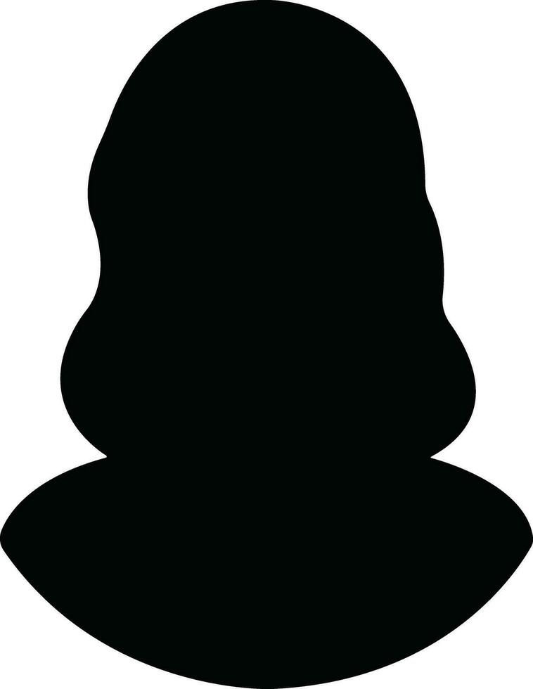 Benutzer Profil, Person Symbol im eben isoliert ich geeignet zum Sozial Medien Frauen Profile, Bildschirmschoner abbilden weiblich Gesicht Silhouetten Vektor zum Apps Webseite