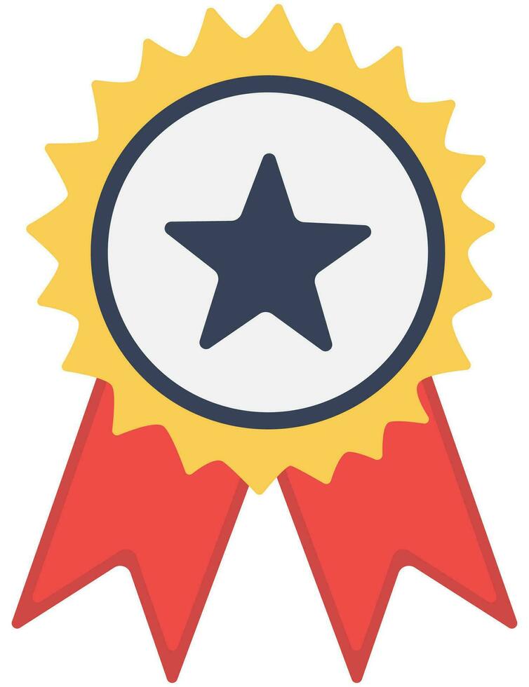 vinnare medalj med stjärna ikon och band isolerat på vit bakgrund. vektor