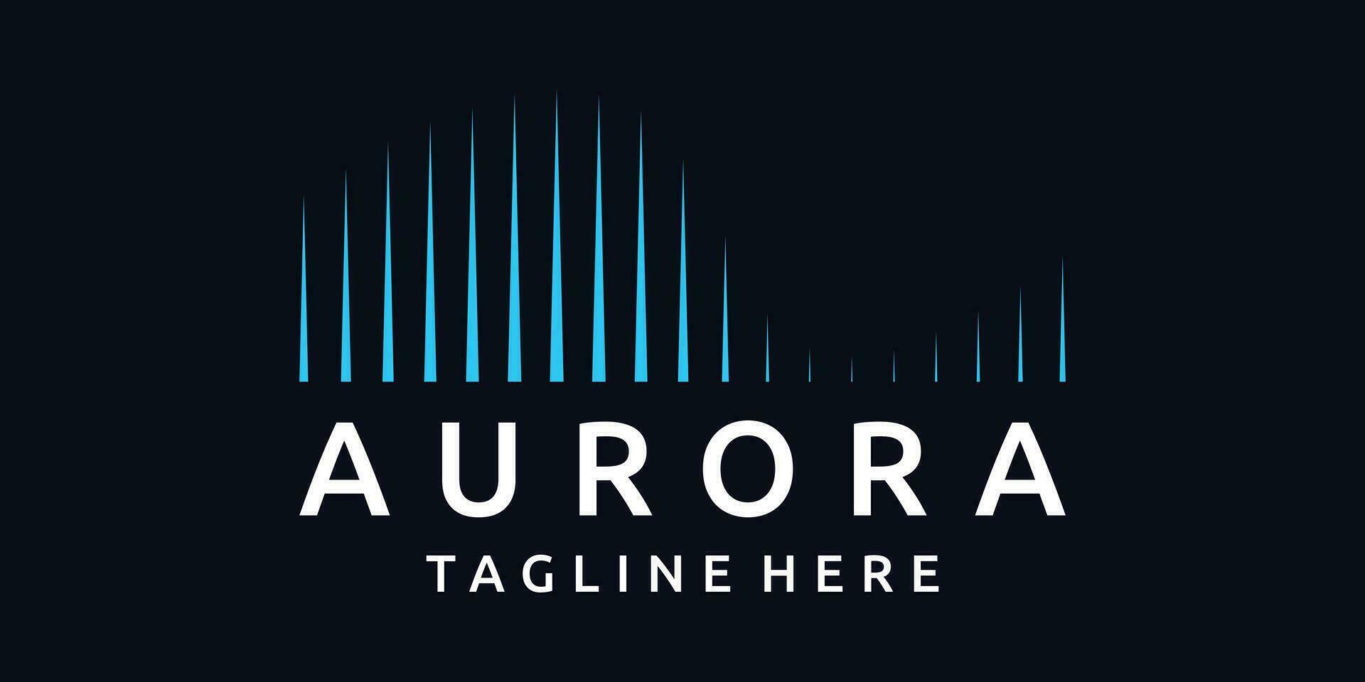 Aurora Logo Design im abstrakt Stil-Ikone Symbol, Vektor. vektor