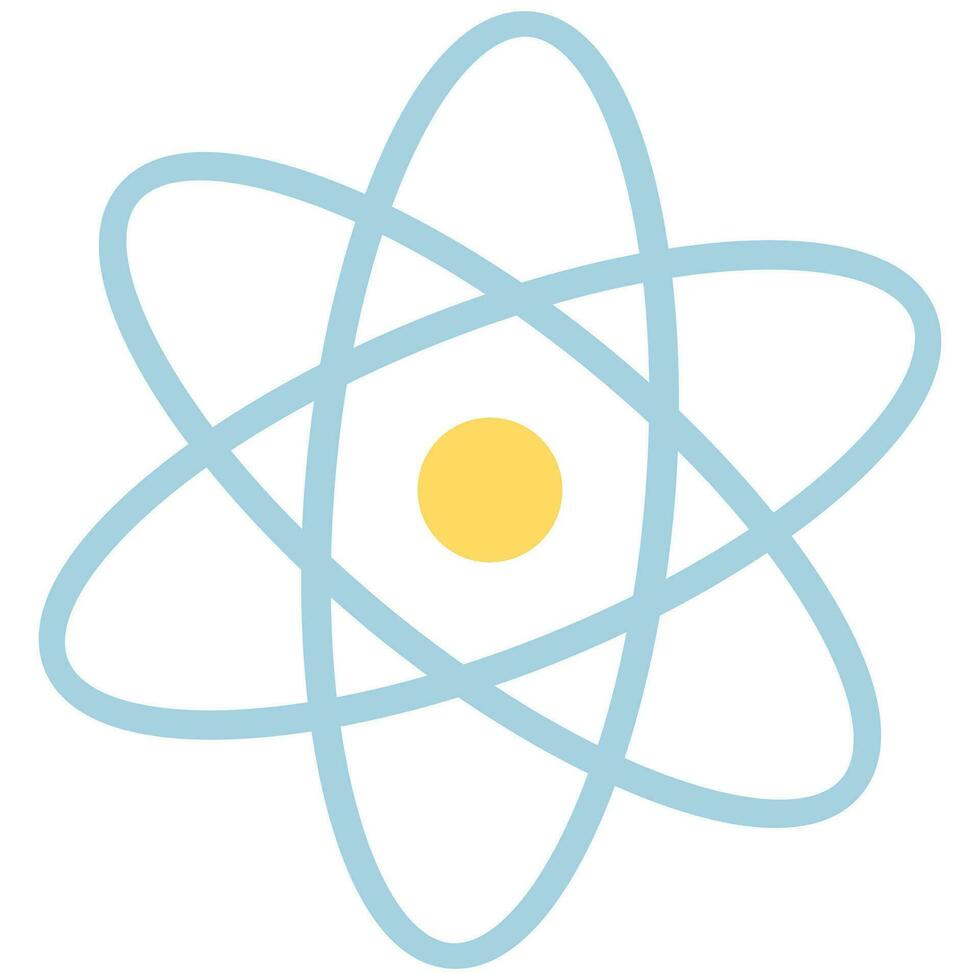 Atom Symbol isoliert auf Weiß Hintergrund. vektor