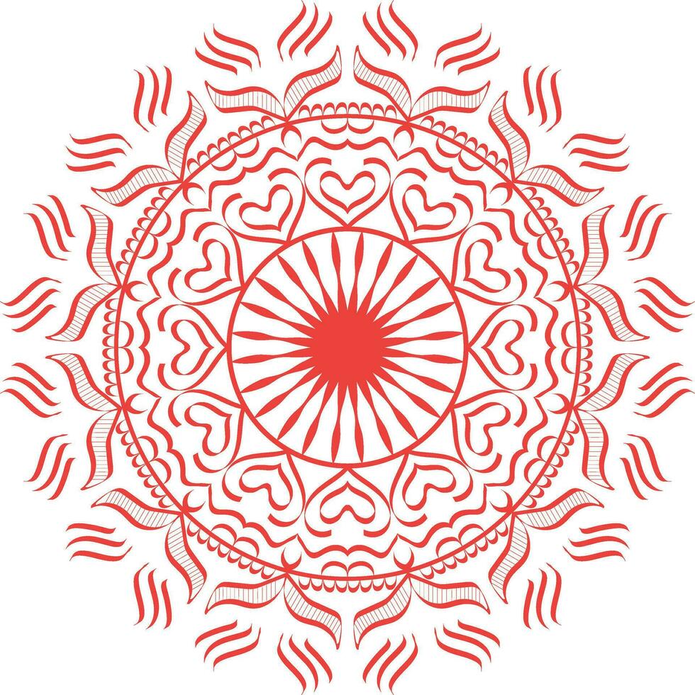 Rosa Farbe Mandala Design im ein Kreis. abstrakt hell zum Design und Kreativität. vektor