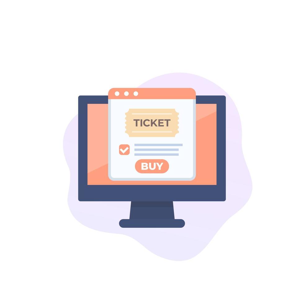 köpa biljetter online vektor ikon