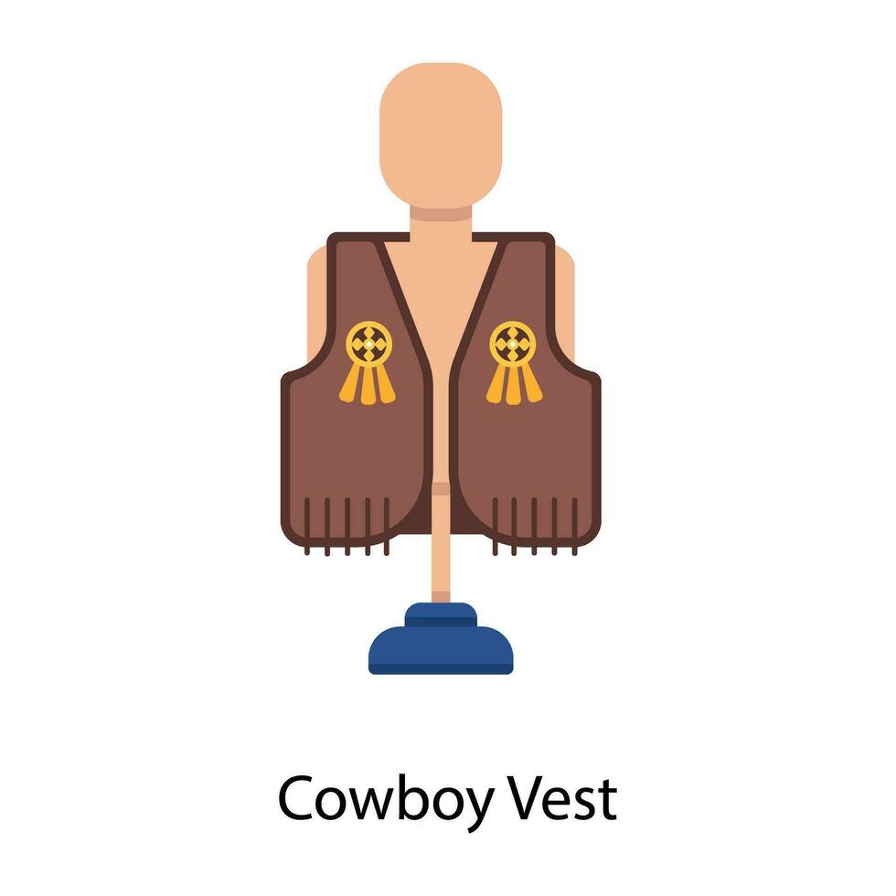 trendig cowboy väst vektor