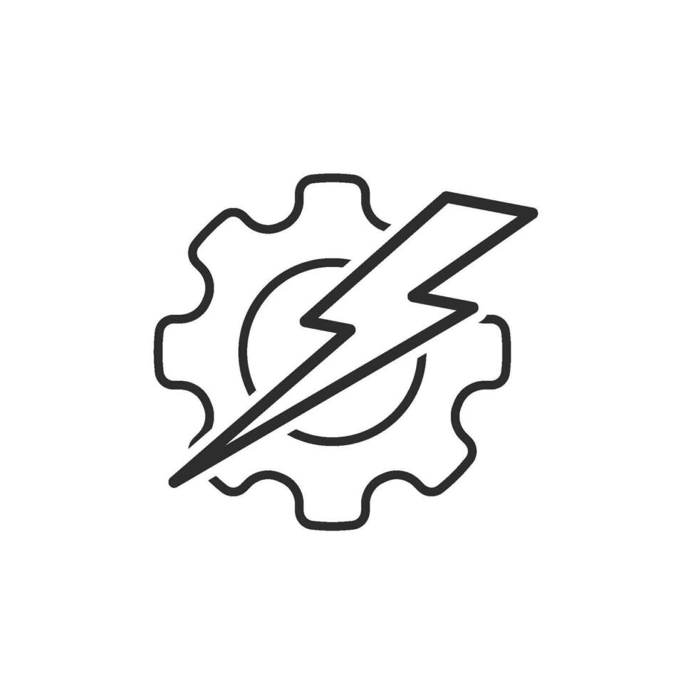 Blitz Ausrüstung Symbol Konzept Design Vorlage vektor