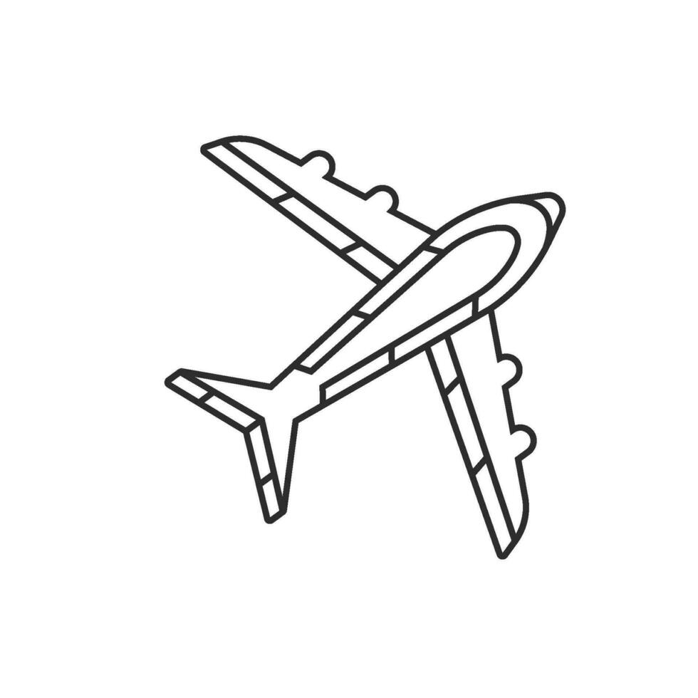 Flugzeug Linie Symbol Vektor Element Design Vorlage