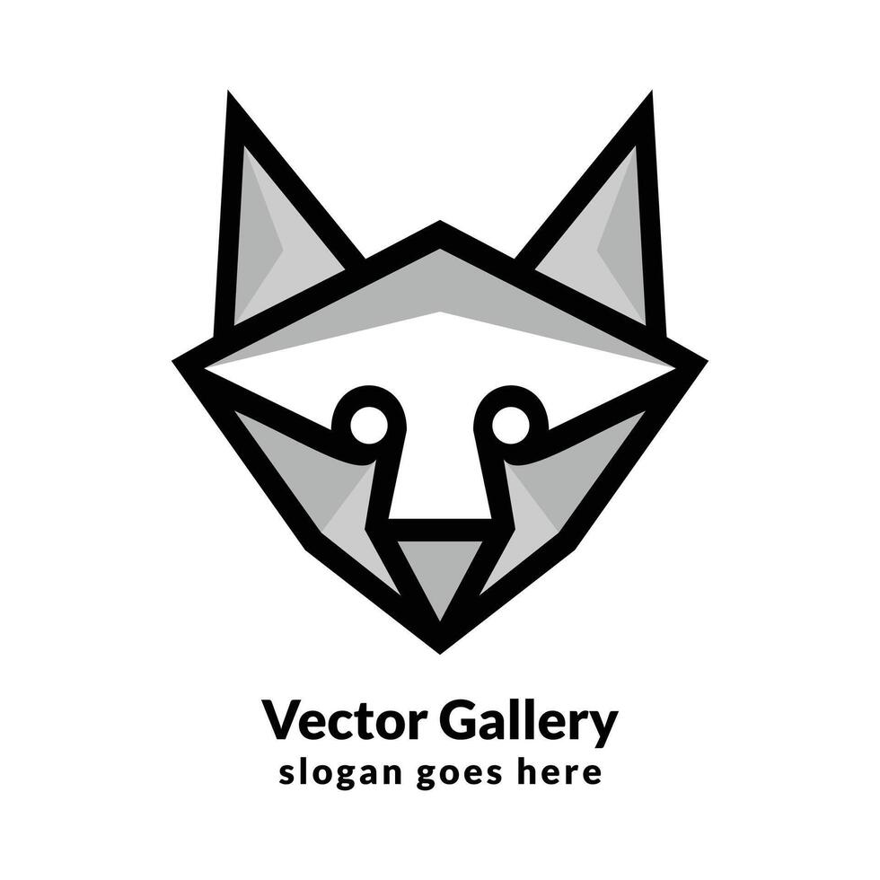 räv årgång logotyp vektor illustration