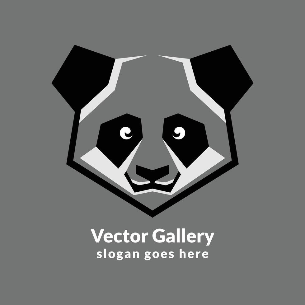 vektor panda huvud illustration maskot tecknad serie logotyp design