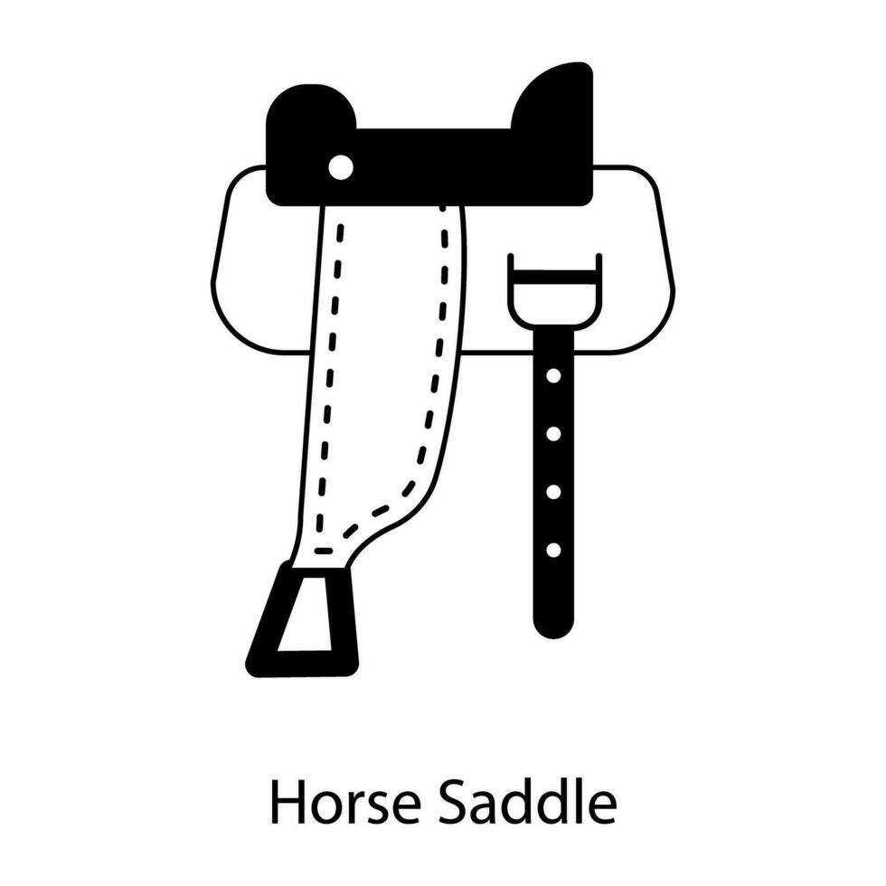 trendig häst sadel vektor