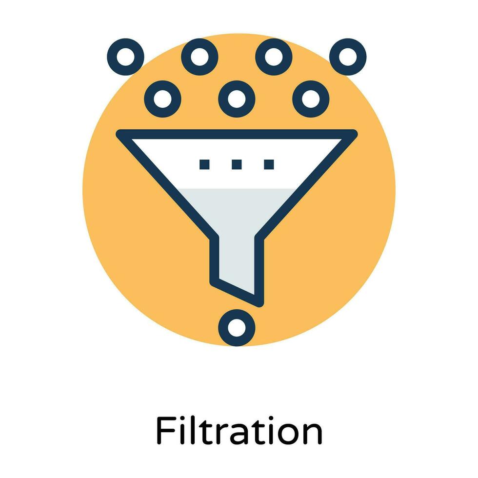 trendige Filtrationskonzepte vektor