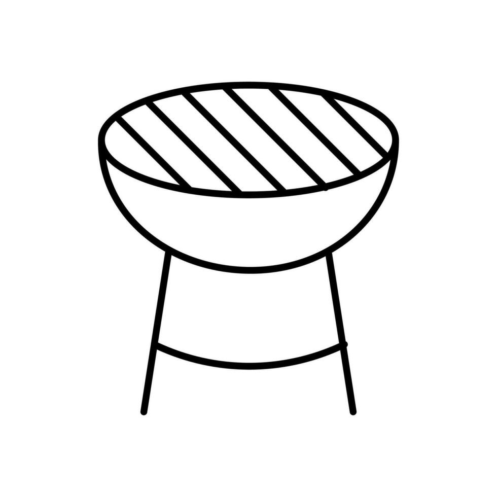 grilla grill ikon, grilla, enkel vektor illustration, isolerat på vit bakgrund.
