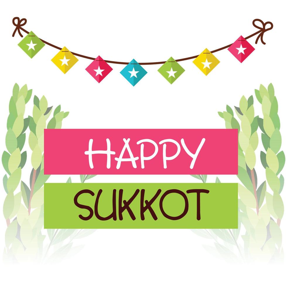 Vektor-Illustration eines Hintergrunds für jüdischen Feiertag glücklich Sukkot. vektor