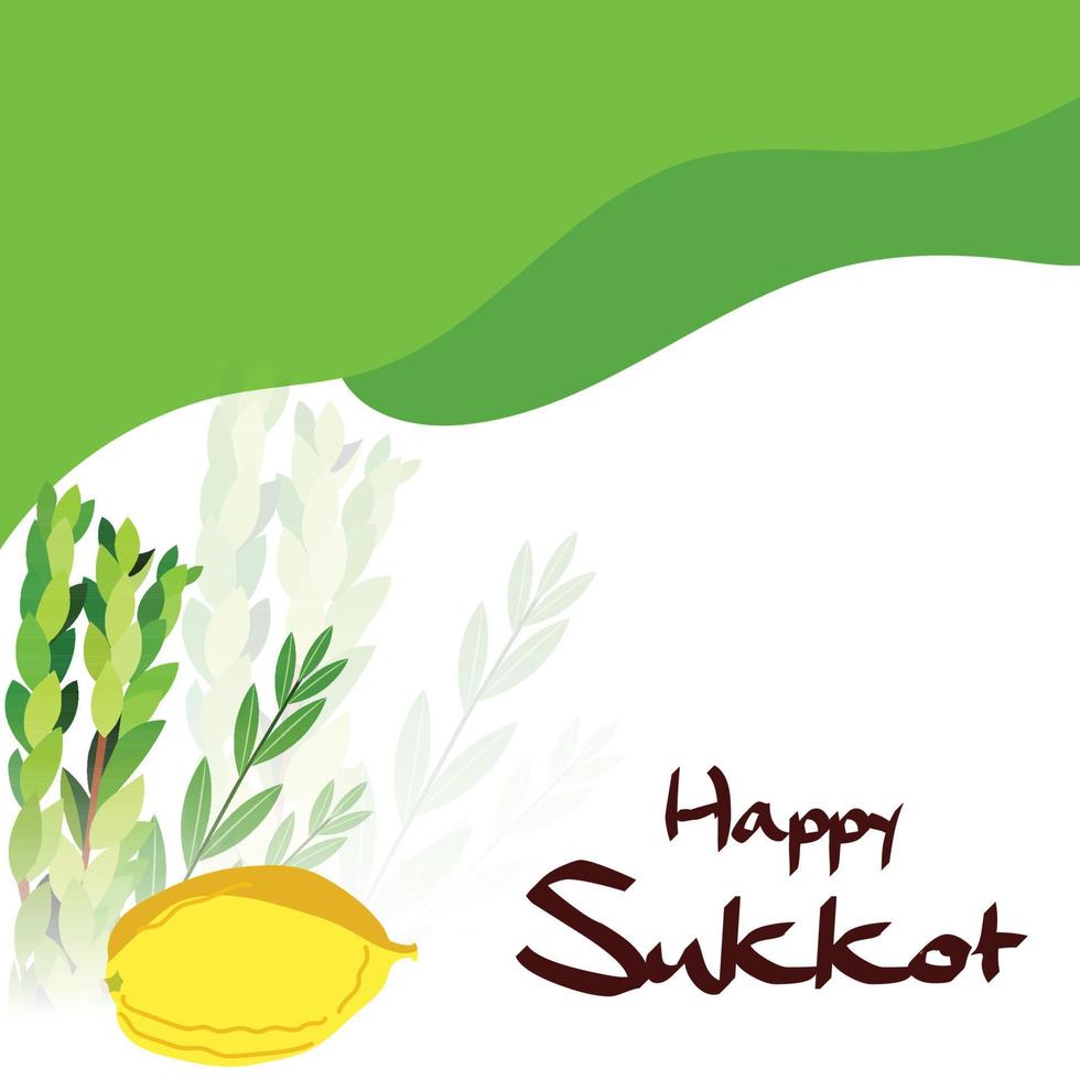 Vektor-Illustration eines Hintergrunds für jüdischen Feiertag glücklich Sukkot. vektor