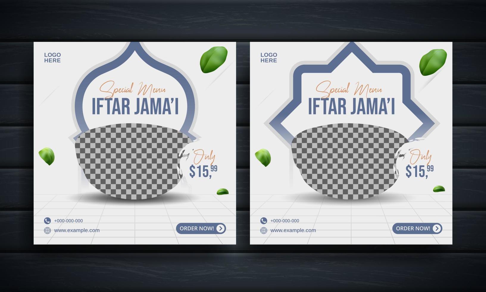 Flyer oder Social-Media-Banner für den Ramadan-iftar-Post vektor