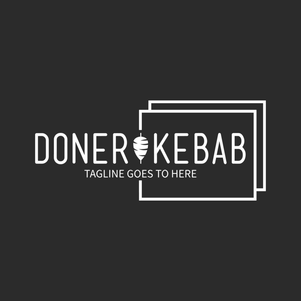 Shawarma-Logo für Restaurants und Märkte. Döner-Logo-Vorlage. vektor